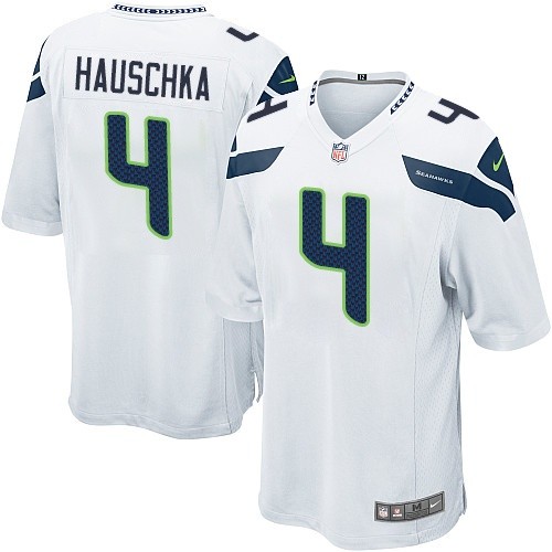 Youth Elite Steven Hauschka Nike Jersey White Road - #4 NFL Seattle Seahawks